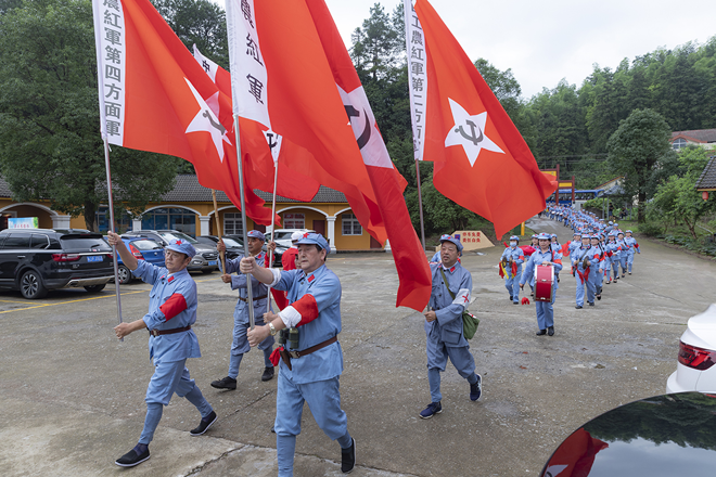桃源县老兵集团红色教育基地举办纪念红军长征系列活动