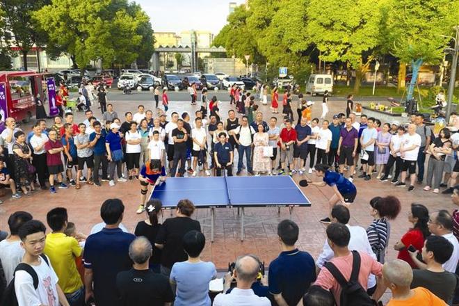 常德市“康乐园”杯户外乒乓球赛