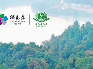 待到疫后花开日，桃花源里相映红