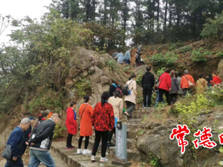 重阳登高赏秋祈福 300余名省内游客打卡太阳山