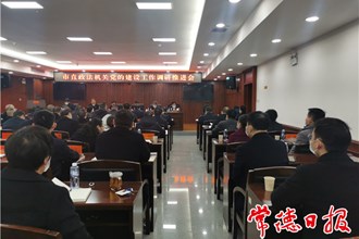 市直政法机关党的建设工作调研推进会召开