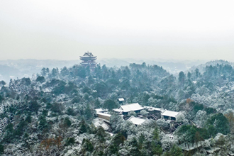 雪中桃花源恍若仙境【组图】