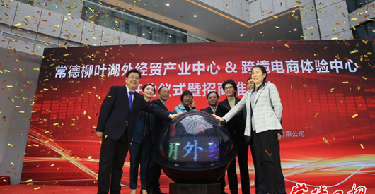 常德柳叶湖外经贸产业中心暨跨境电商体验中心开业