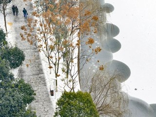 【津市市】东湖雪景