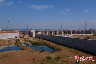 【摄影报道】石澧航道青山枢纽建设忙