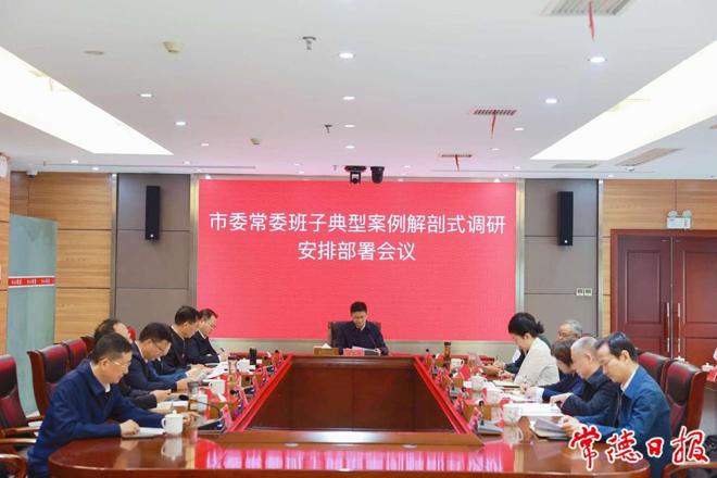 市委常委班子典型案例解剖式调研安排部署会召开