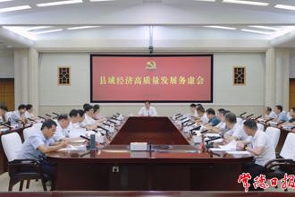 罗毅君主持召开县域经济高质量发展务虚会