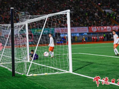 “湘超”常德队主场迎战邵阳队精彩瞬间