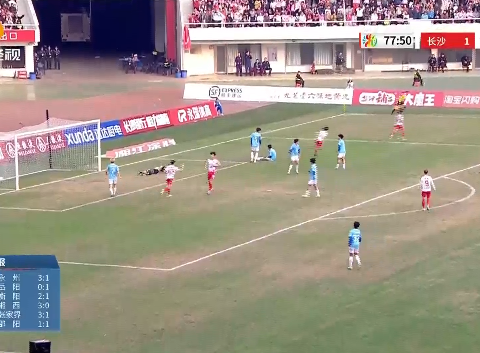 “湘超”常德客场1∶2惜败长沙