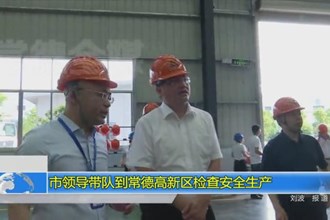 市领导带队到常德高新区检查安全生产