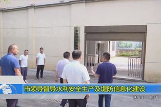 市领导督导水利安全生产及堤防信息化建设