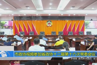 市政协视频参加省政协十二届第十六次常委会会议
