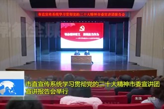 常德市直宣传系统学习贯彻党的二十大精神市委宣讲团宣讲报告会举行