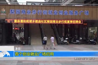 澧县：首个创业就业广场启用