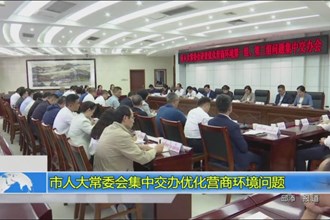 市人大常委会集中交办优化营商环境问题