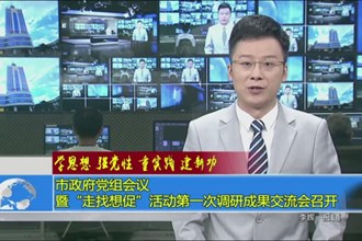 市政府党组会议暨“走找想促”活动第一次调研成果交流会召开