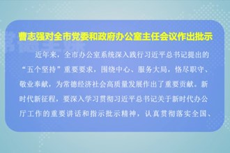 曹志强对市党委和政府办公室主任会议作出批示