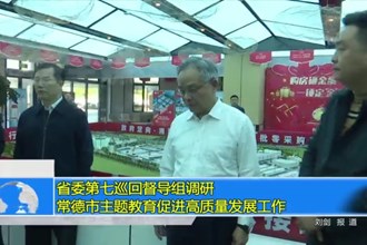 省委第七巡回督导组调研常德市 主题教育促进高质量发展工作