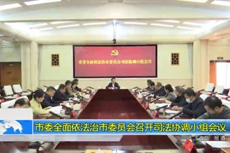 常德市委全面依法治市委员会召开司法协调小组会议