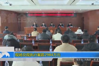 安乡：现场兑现执行案款2984万元