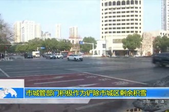 市城管部门积极作为铲除市城区剩余积雪