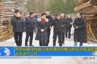 市领导督导铁路沿线环境综合整治和应对低温雨雪冰冻天气工作