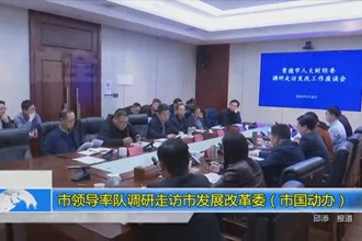 市领导率队调研走访市发展改革委(市国动办)