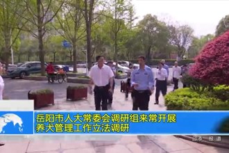 岳阳市人大常委会调研组来常开展养犬管理工作立法调研
