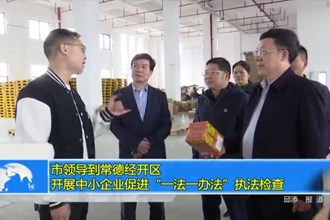 市领导到常德经开区开展中小企业促进“一法一办法”执法检查