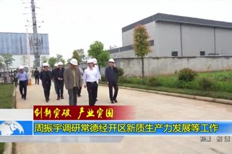 周振宇调研常德经开区新质生产力发展等工作