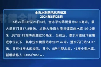 6月27日至28日全市水利防汛抗灾情况