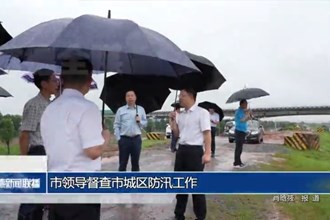 市领导督查市城区防汛工作