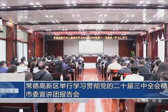 常德高新区举行学习贯彻党的二十届三中全会精神市委宣讲团报告会