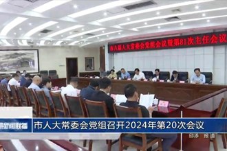 市人大常委会党组召开2024年第20次会议