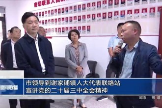 市领导到谢家铺镇人大代表联络站宣讲党的二十届三中全会精神