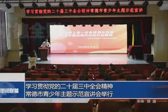 学习贯彻党的二十届三中全会精神常德市青少年主题示范宣讲会举行