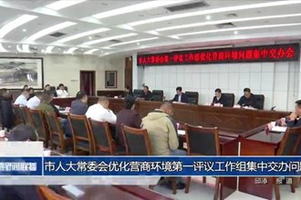 市人大常委会优化营商环境第一评议工作组集中交办问题