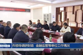 市领导调研财政、金融监管等单位工作情况