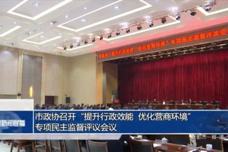 市政协召开“提升行政效能、优化营商环境”专项民主监督评议会议