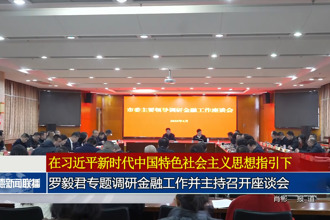 罗毅君专题调研金融工作并主持召开座谈会
