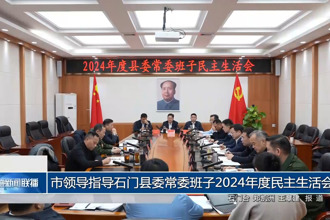 市领导指导石门县委常委班子2024年度民主生活会