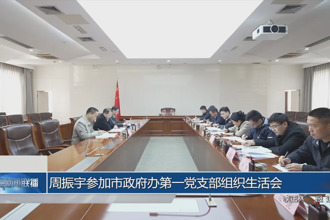 周振宇参加市政府办第一党支部组织生活会