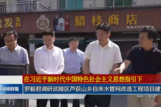 罗毅君调研武陵区芦荻山乡自来水管网改造工程项目建设