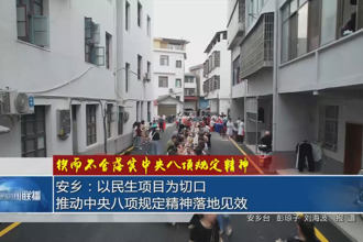 安乡：以民生项目为切口 推动中央八项规定精神落地见效
