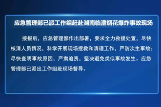 应急管理部已派工作组赶赴湖南临澧烟花爆炸事故现场