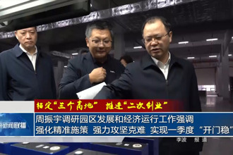 周振宇调研园区发展和经济运行工作强调 强化精准施策 强力攻坚克难 实现一季度“开门稳”