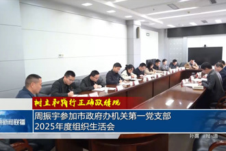 周振宇参加市政府办机关第一党支部2025年度组织生活会