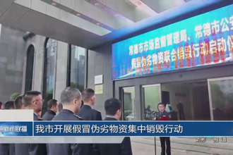 常德市开展假冒伪劣物资集中销毁行动