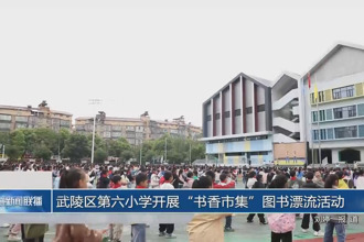 武陵区第六小学开展“书香市集”图书漂流活动