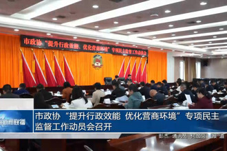 市政协“提升行政效能 优化营商环境”专项民主监督工作动员会召开